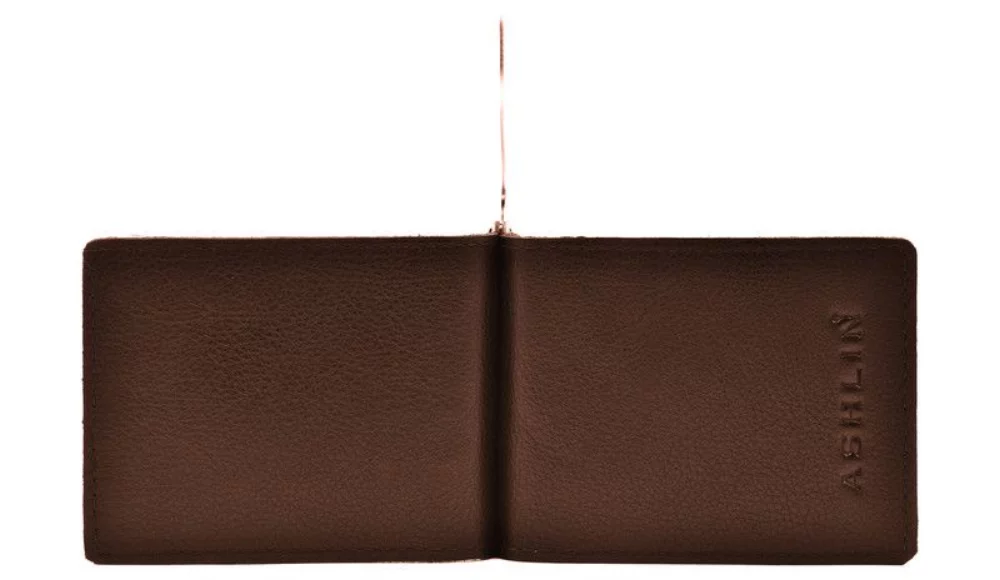 Portefeuille à pince à billets à 2 poches Ashlin® Designer Anwell Expresso Brown