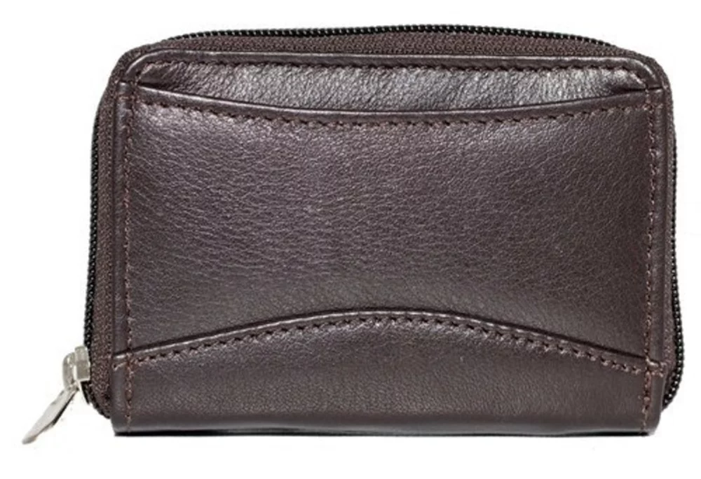 Ashlin® Designer Akelina Expresso Brown Accordion Card Wallet