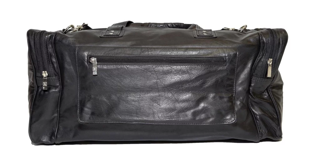 Ashlin® Designer Grady Mid Sized Midnight Black Duffel Bag w/Double Handle