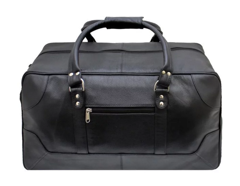 Ashlin® Designer Grady Mid-Sized Black Duffel Bag w/Double Handle & Removable Shoulder Strap