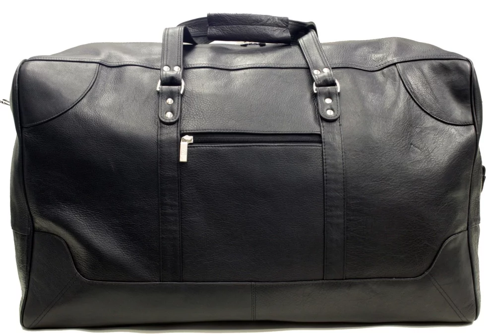 Ashlin® Designer Keelan Midnight Black Large Duffel Bag w/Detachable Shoulder Strap