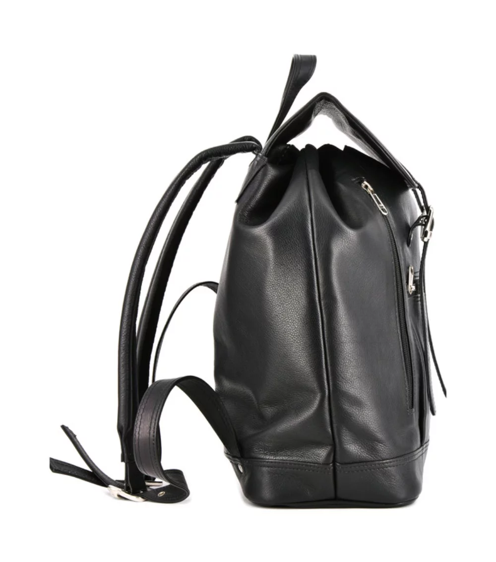 Ashlin® Designer Jessy Zippered Compartment Midnight Black Backpack