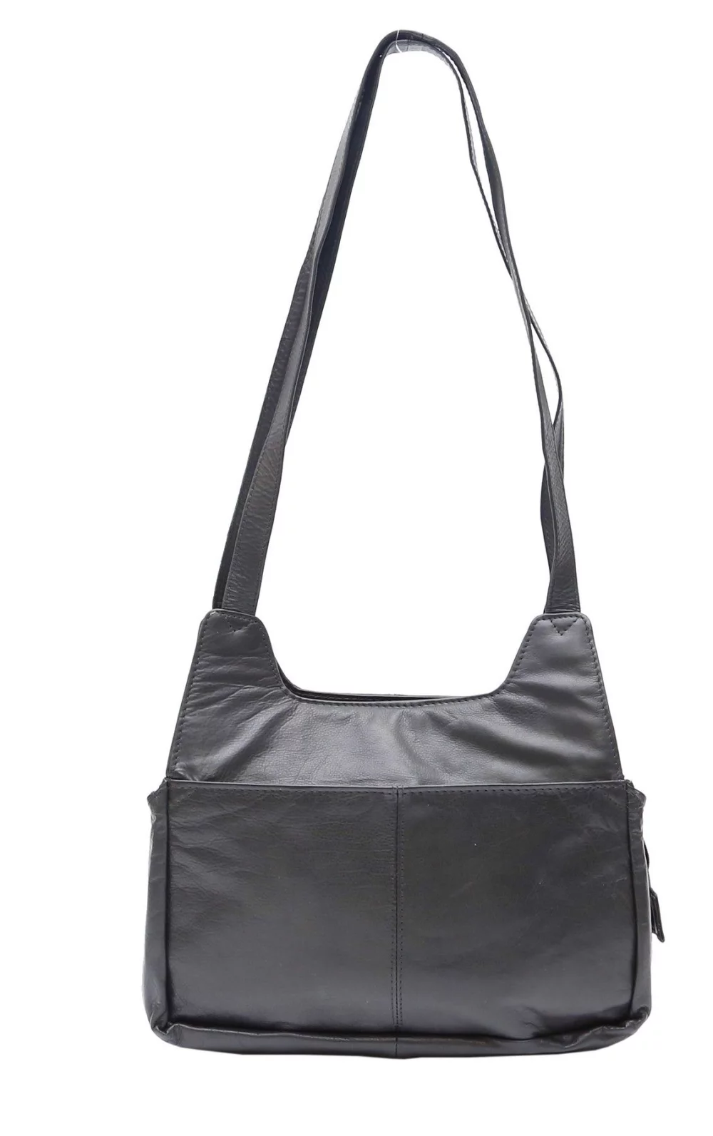 Ashlin® Designer Eliza Ladies Midnight Black Double Strap Shoulder Bag