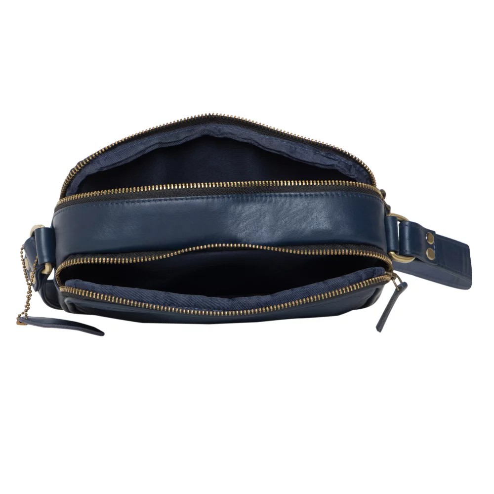 Ashlin® Designer Lydia Navy Blue Mid Size Camera Bag