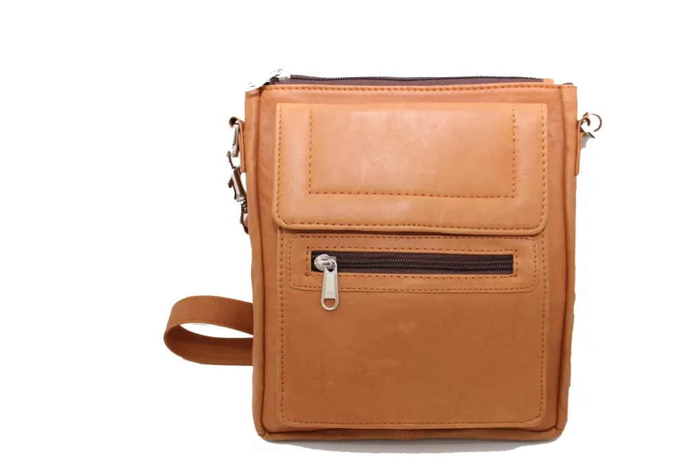 Ashlin® Designer Taysha Unisex British Tan Crossbody Flapover Satchel Shoulder Bag