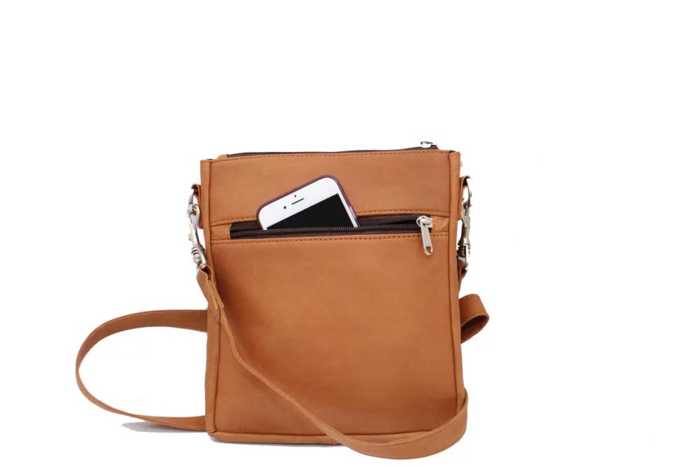 Ashlin® Designer Taysha Unisex British Tan Crossbody Flapover Satchel Shoulder Bag