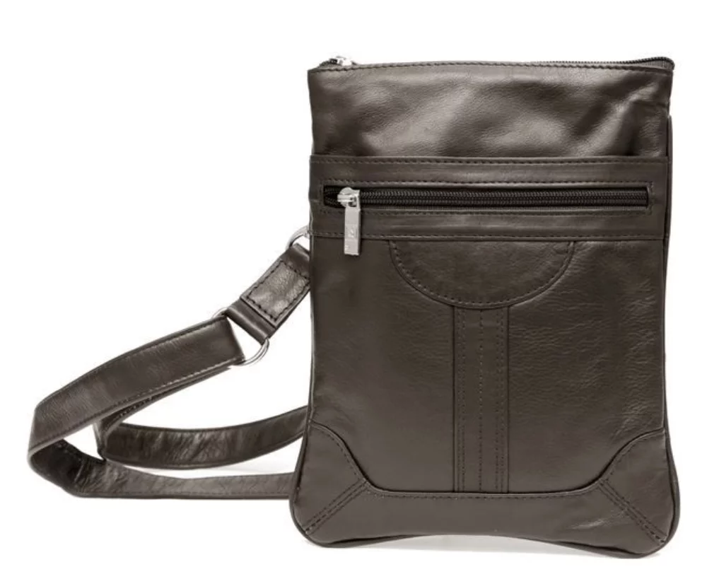 Ashlin Designer® Dorothy Midnight Black Slim Crossbody Bag w/Adjustable Shoulder Strap