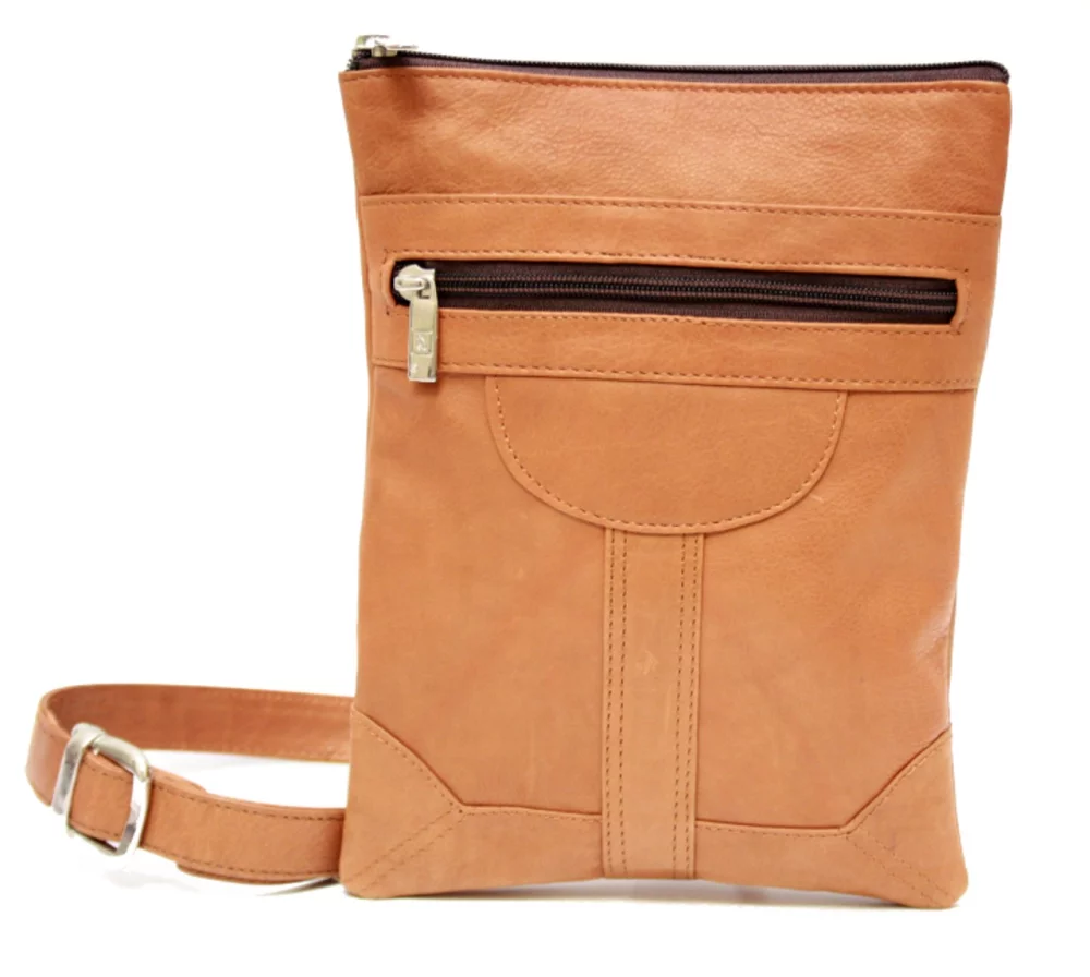 Ashlin Designer® Dorothy British Tan Slim Crossbody Bag w/Adjustable Shoulder Strap