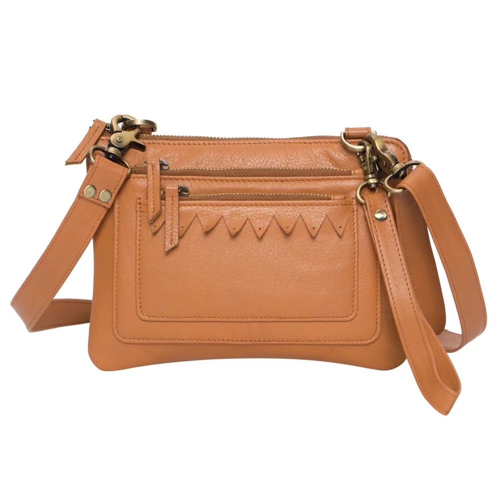 Sac bandoulière unisexe Ashlin® Designer Dimitra Camel Brown