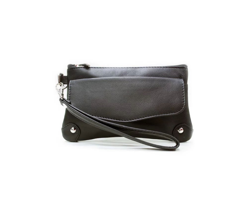 Ashlin® Designer Catarine Midnight Black Mini Cosmetic & Phone Wristlet