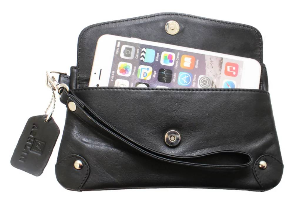 Ashlin® Designer Catarine Midnight Black Mini Cosmetic & Phone Wristlet