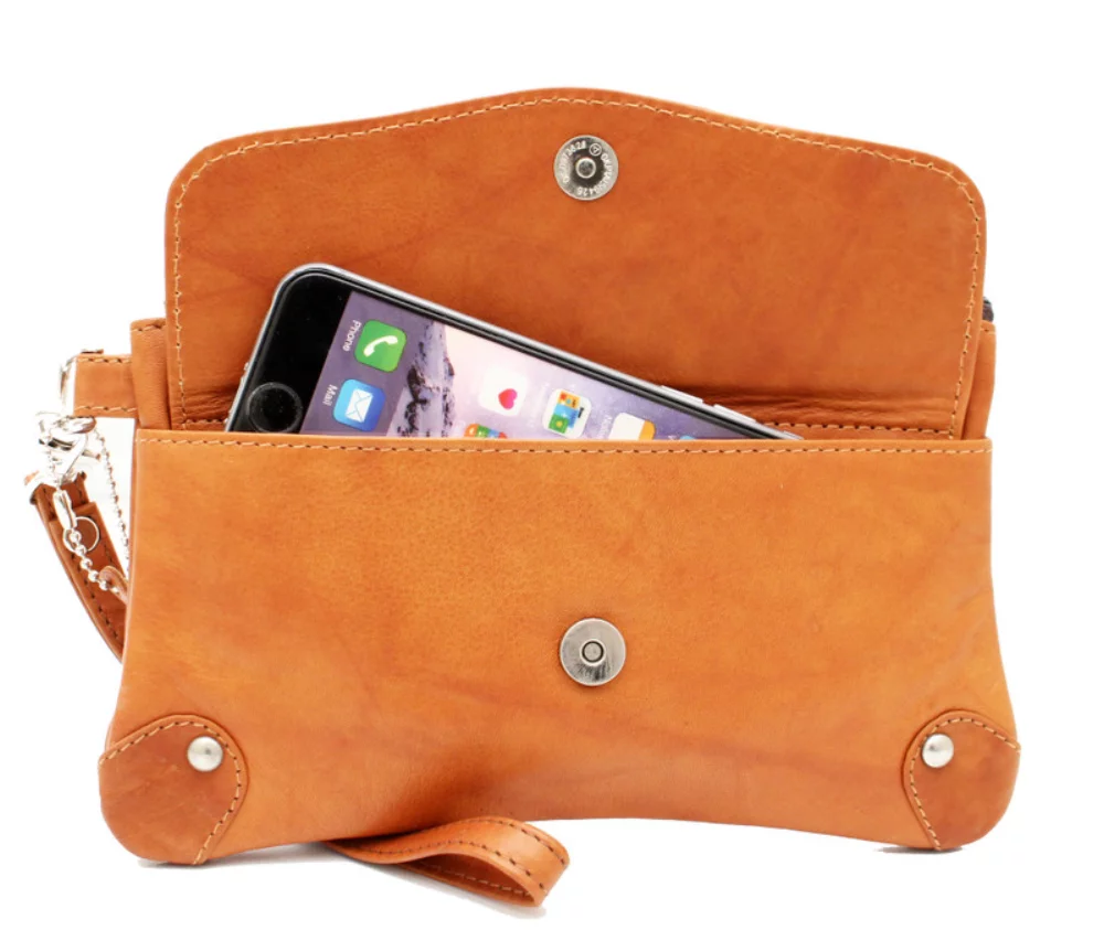 Ashlin® Designer British Tan Catarine Mini Cosmetic & Phone Wristlet