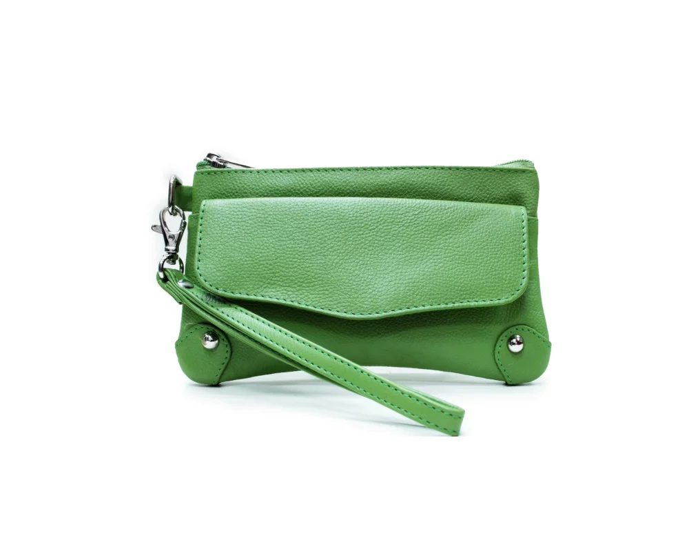 Ashlin® Designer Lime Green Catarine Mini Cosmetic & Phone Wristlet