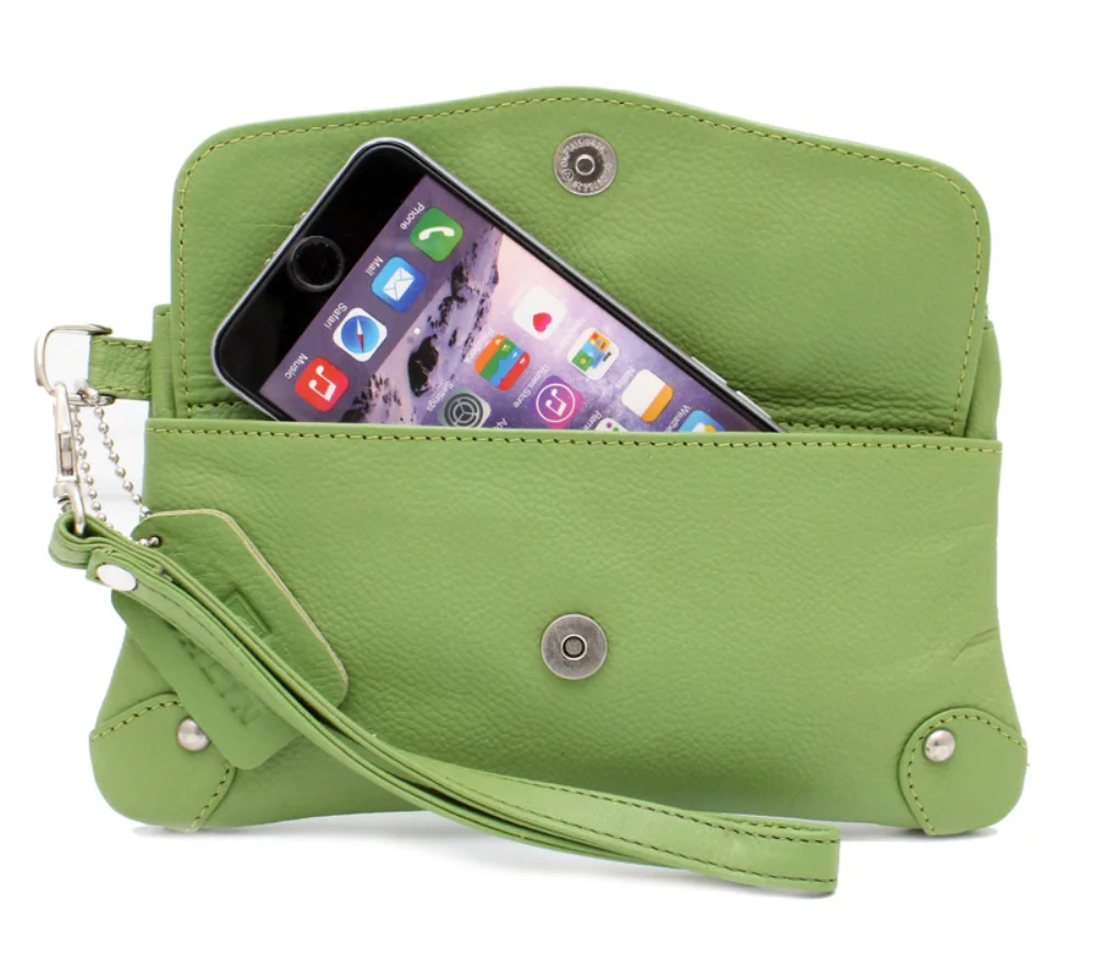 Ashlin® Designer Lime Green Catarine Mini Cosmetic & Phone Wristlet