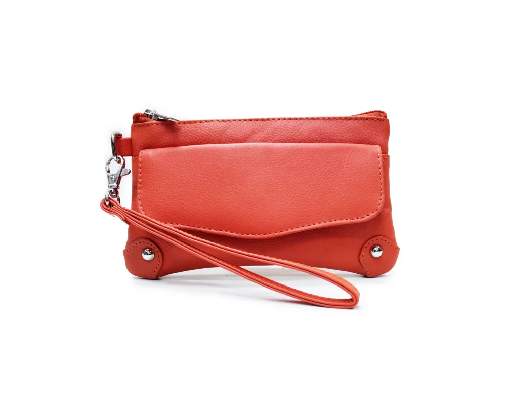 Ashlin® Designer Tangerine Orange Catarine Mini Cosmetic & Phone Wristlet