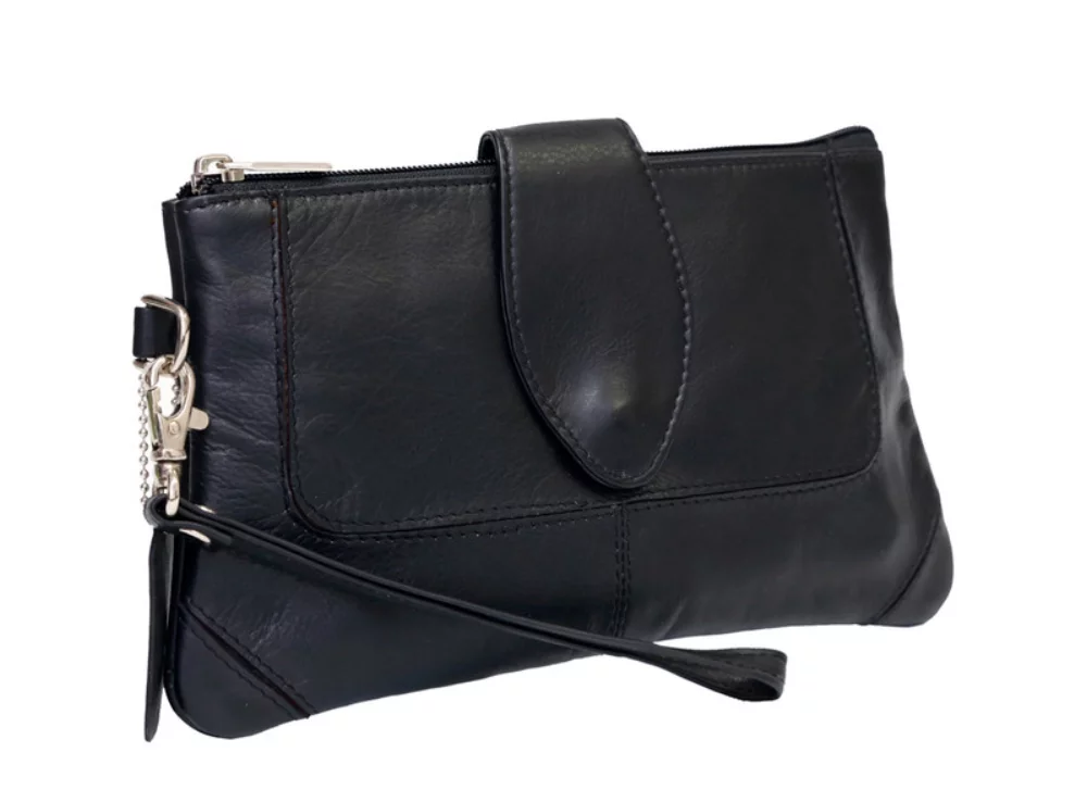 Ashlin® Designer Natasha Midnight Black Mid Sized Wristlet