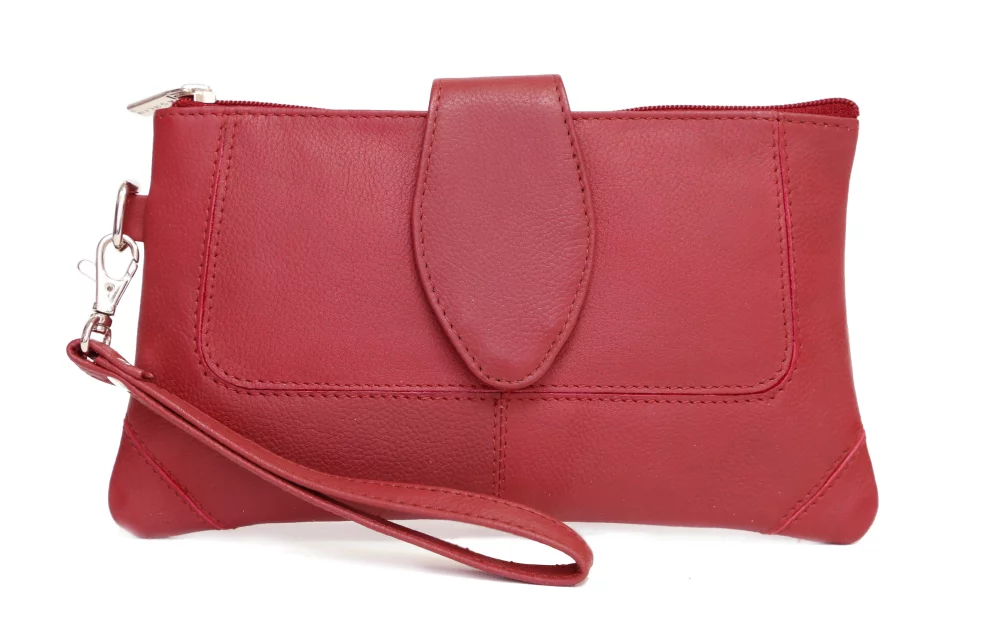 Pochette de poignet de taille moyenne Ashlin® Designer Natasha Rouge Canneberge