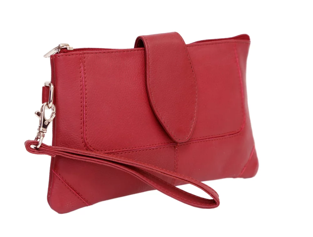 Pochette de poignet de taille moyenne Ashlin® Designer Natasha Rouge Canneberge