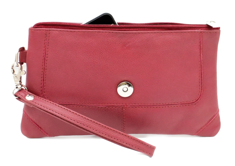 Pochette de poignet de taille moyenne Ashlin® Designer Natasha Rouge Canneberge