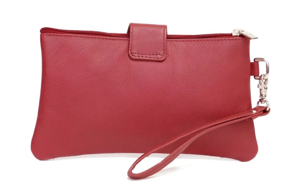 Ashlin® Designer Natasha Cranberry Red Mid Sized Wristlet