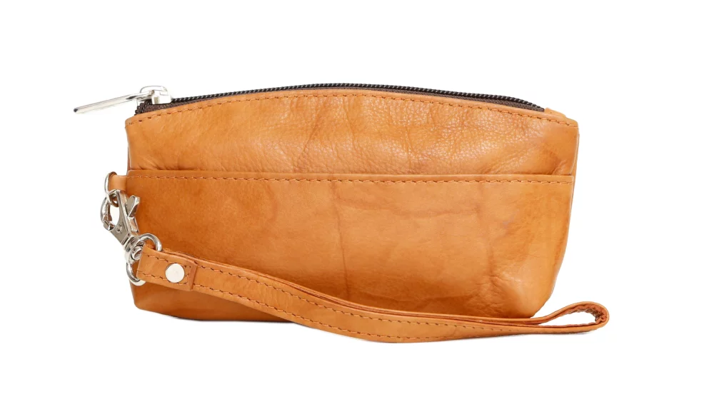 Ashlin® Designer Ladies British Tan Genesia Makeup Wristlet