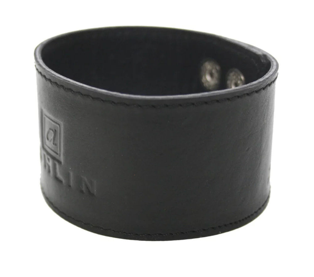 Ashlin® Designer Dorset Midnight Black Tuscany Cowhide Bracelet Cuff