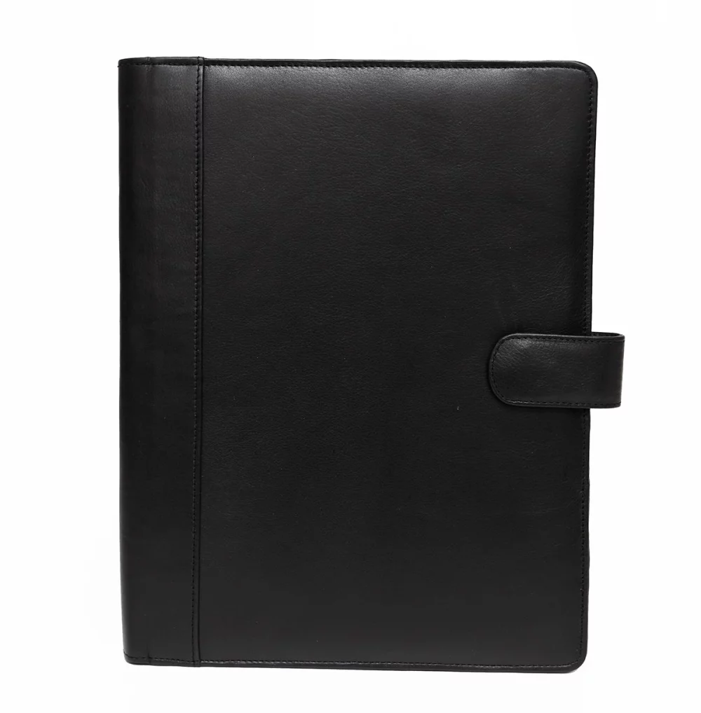 Portfolio Tuscany Bernadino noir minuit de designer Ashlin® avec bloc-notes de format lettre