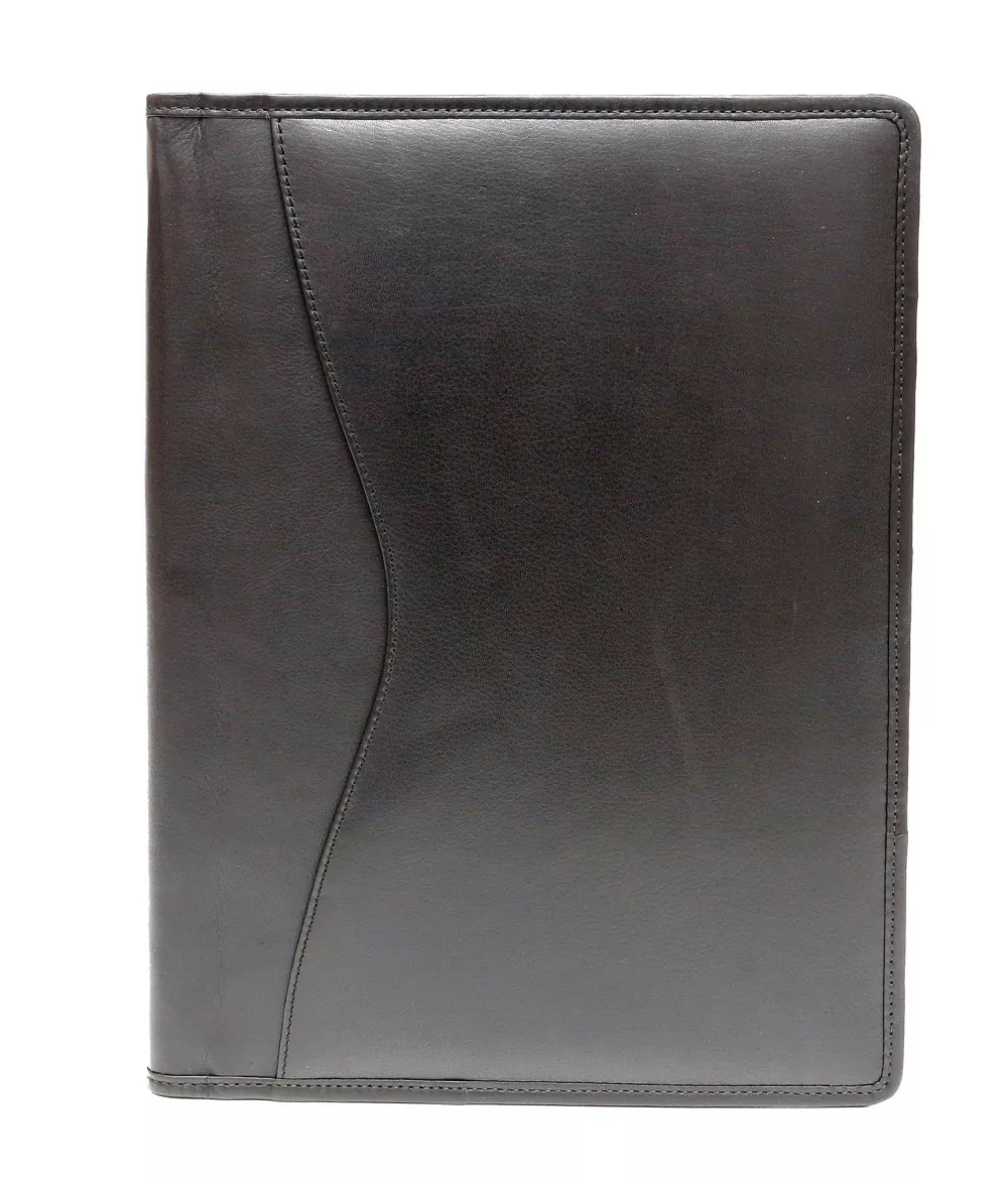 Étui d'écriture bi-pli Carmelo Tuscany en noir minuit de designer Ashlin®