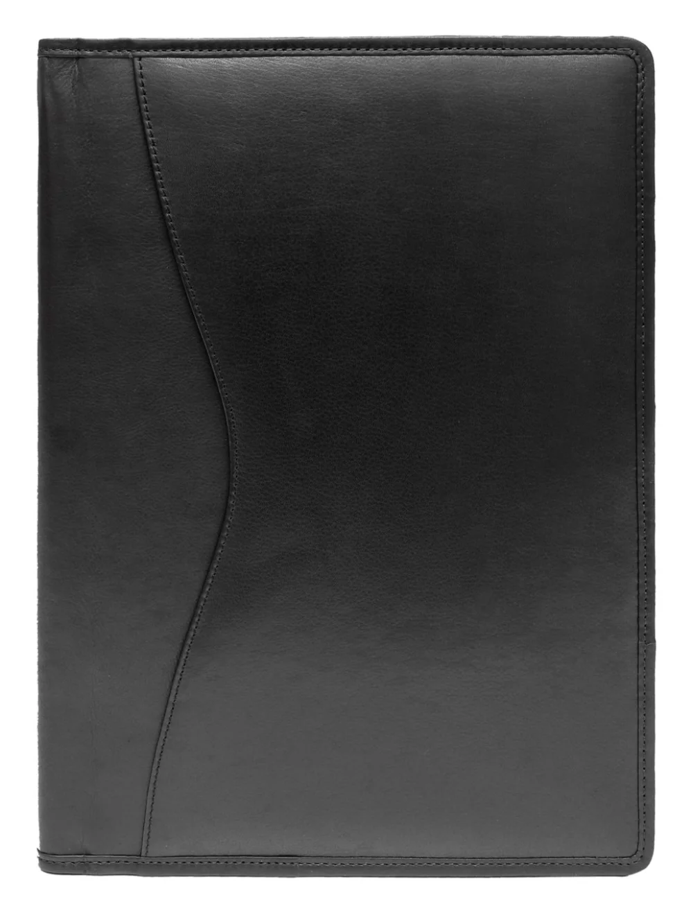 Étui d'écriture bi-pli en cuir de designer Ashlin® noir minuit Clement.