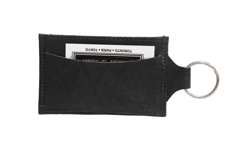 Porte-identité Ashlin® Designer Midnight Black Aquilina avec porte-clés