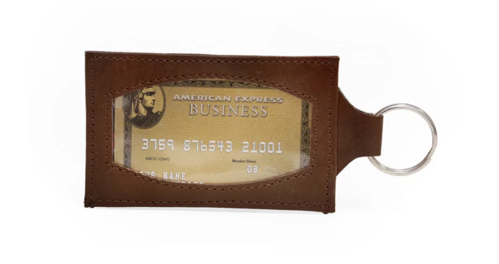 Porte-identité Ashlin® Designer Expresso Brown Aquilina avec porte-clés