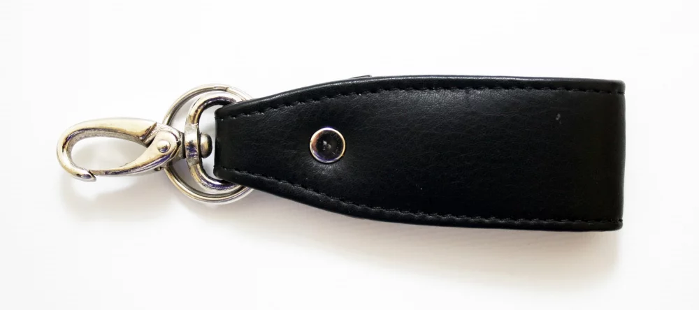 Porte-clés Ashlin® Designer Midnight Black Arcadia avec anneau