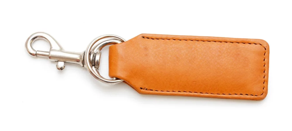 Ashlin® Designer British Tan Beatrix Rectangular Key Fob