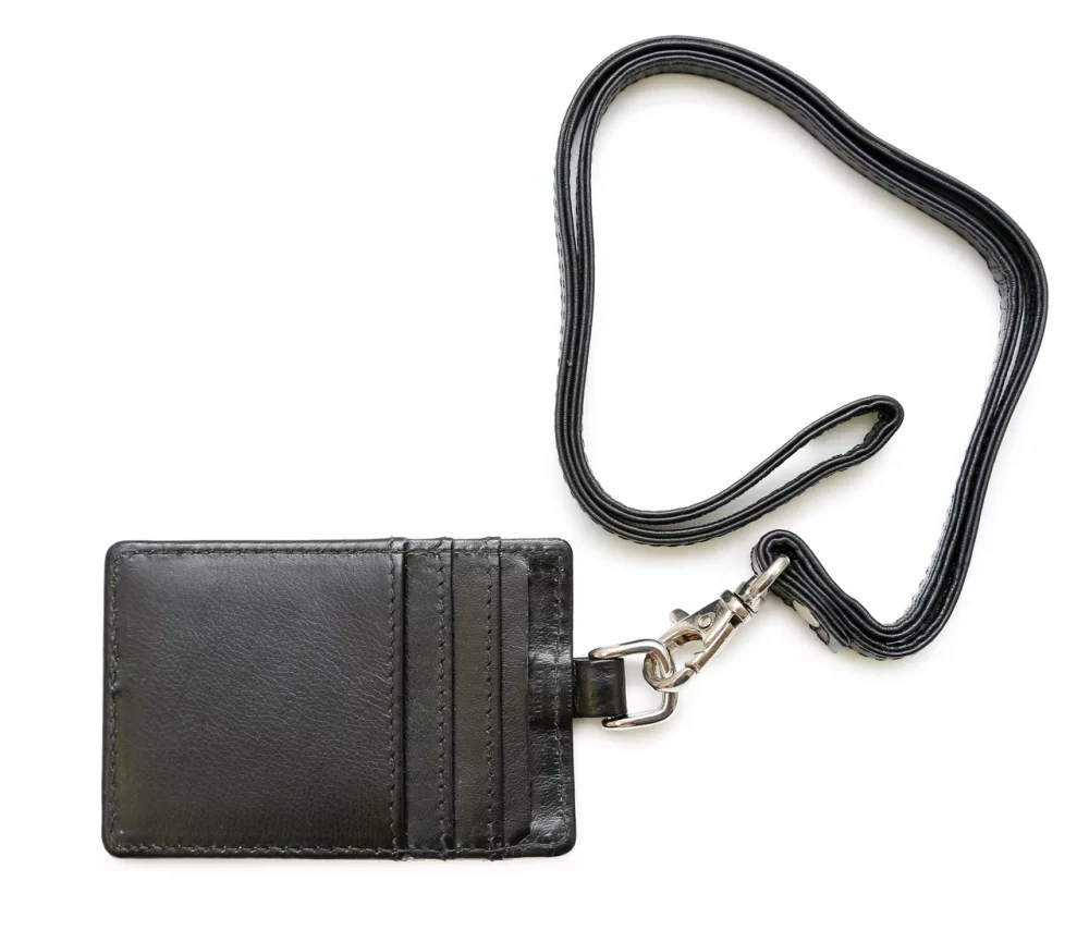 Porte-badge Ashlin® Designer Midnight Black Benita + Lanyard
