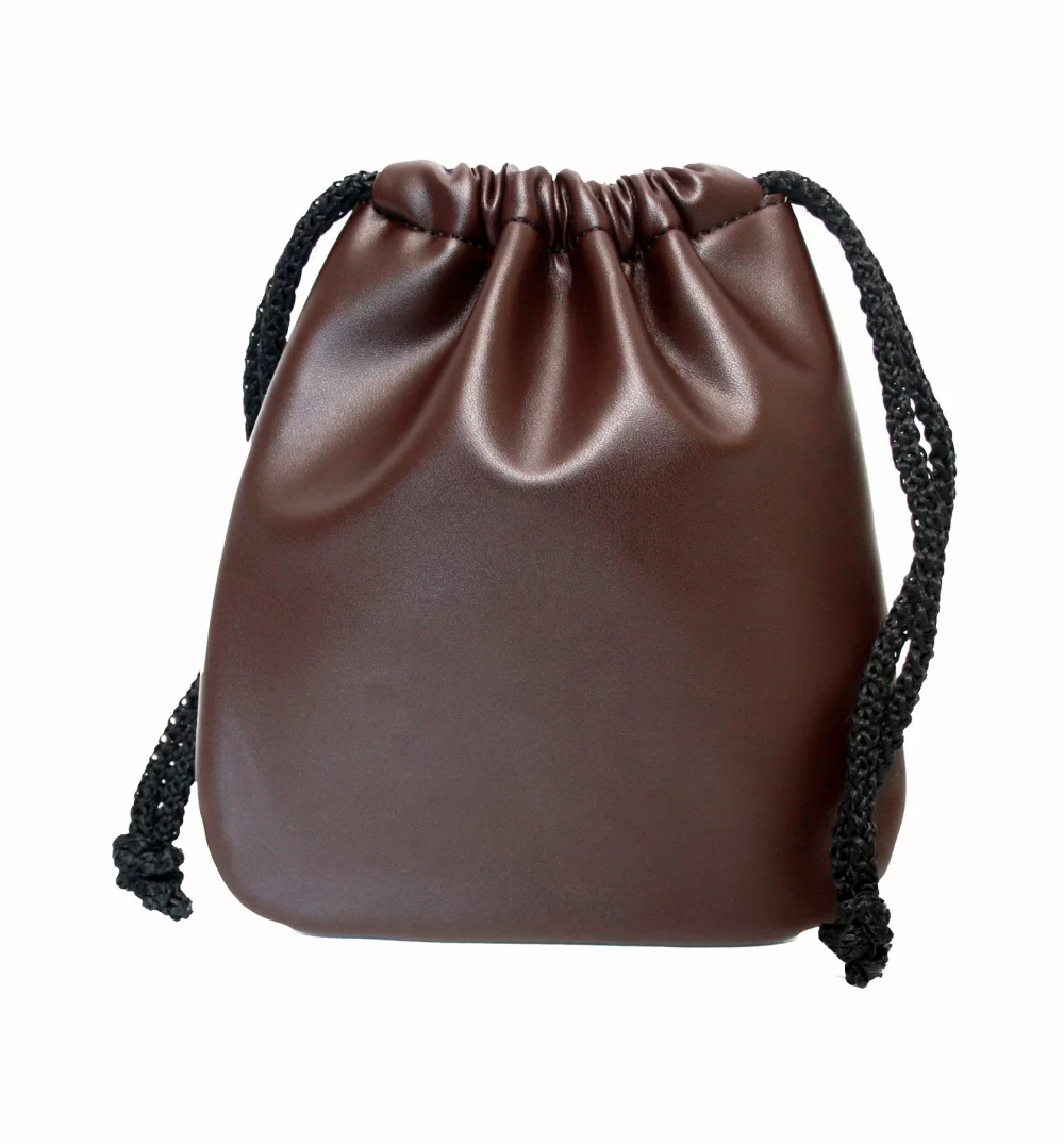 Pochette de golf à cordon en simili cuir brun expresso Ashlin® Designer Oakmount.