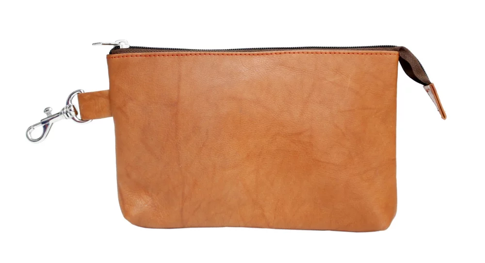 Ashlin® Designer British Tan Muirfield Golf Pouch w/Top Zippered Hook