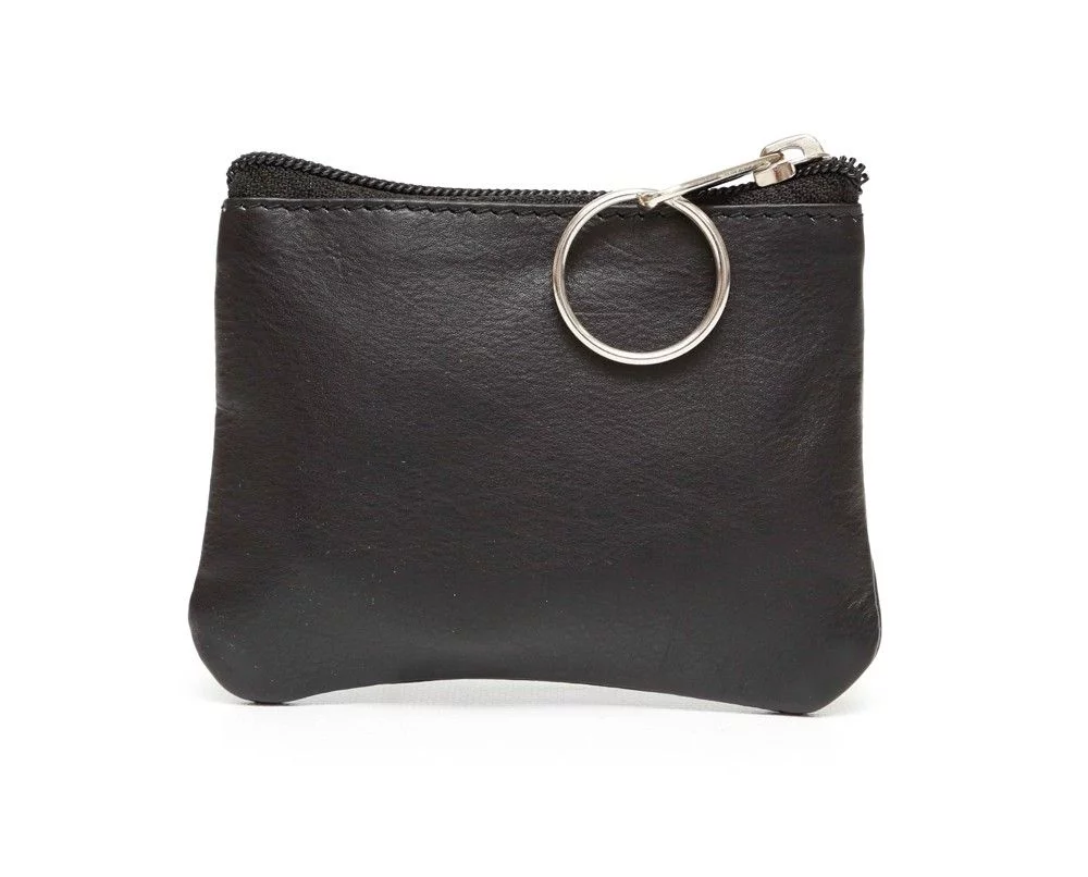 Ashlin® Designer Adelle Midnight Black Georgio Napa Zippered Change Card Case