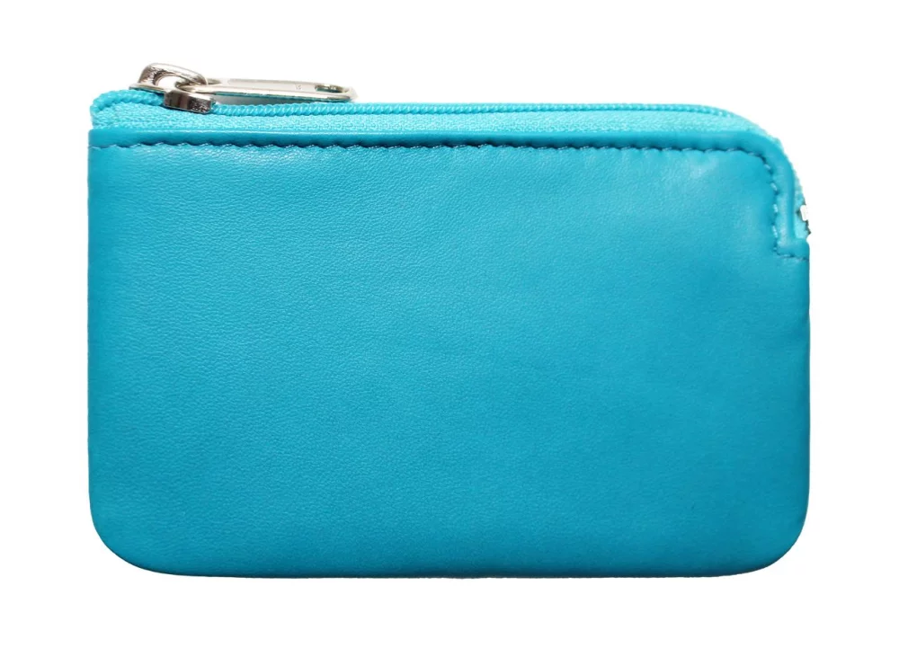 Ashlin® Designer Adelle Teal Blue Zippered Change Card Case