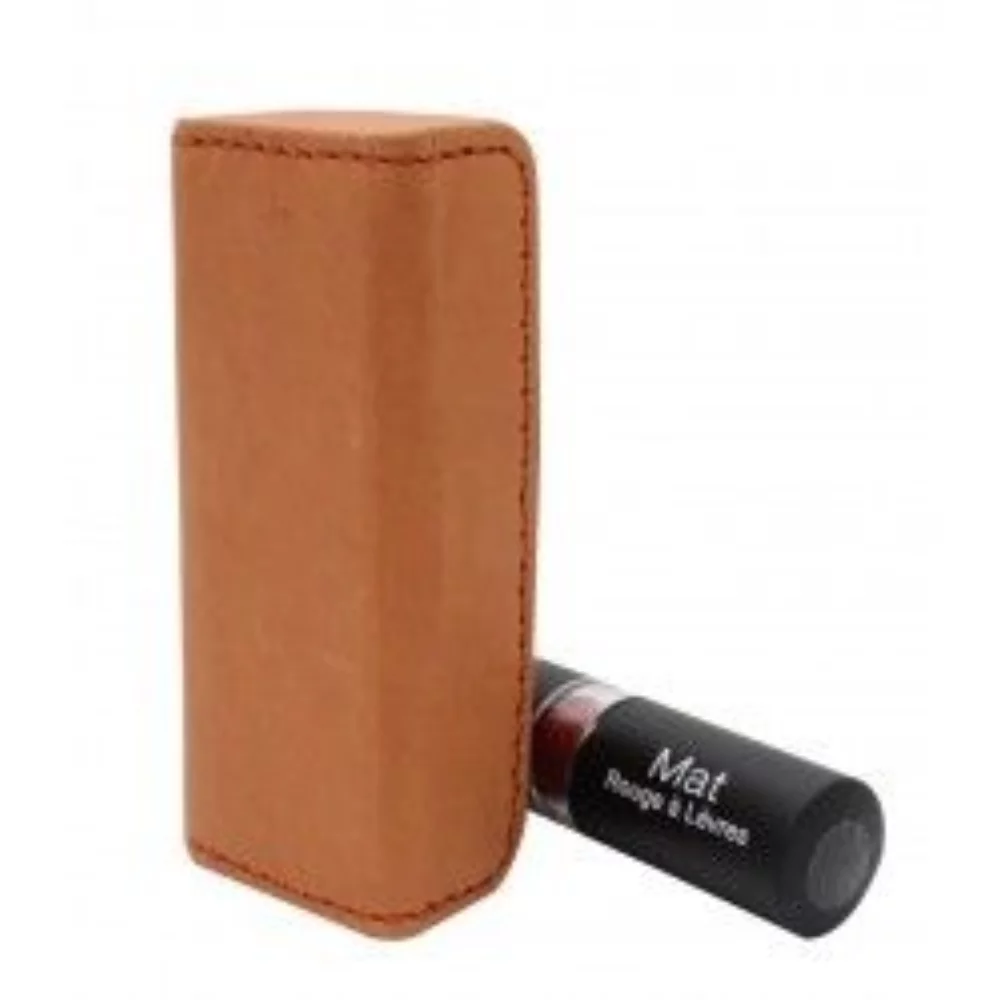 Ashlin® Designer British Tan Skylar Single Lipstick Case/Mirror