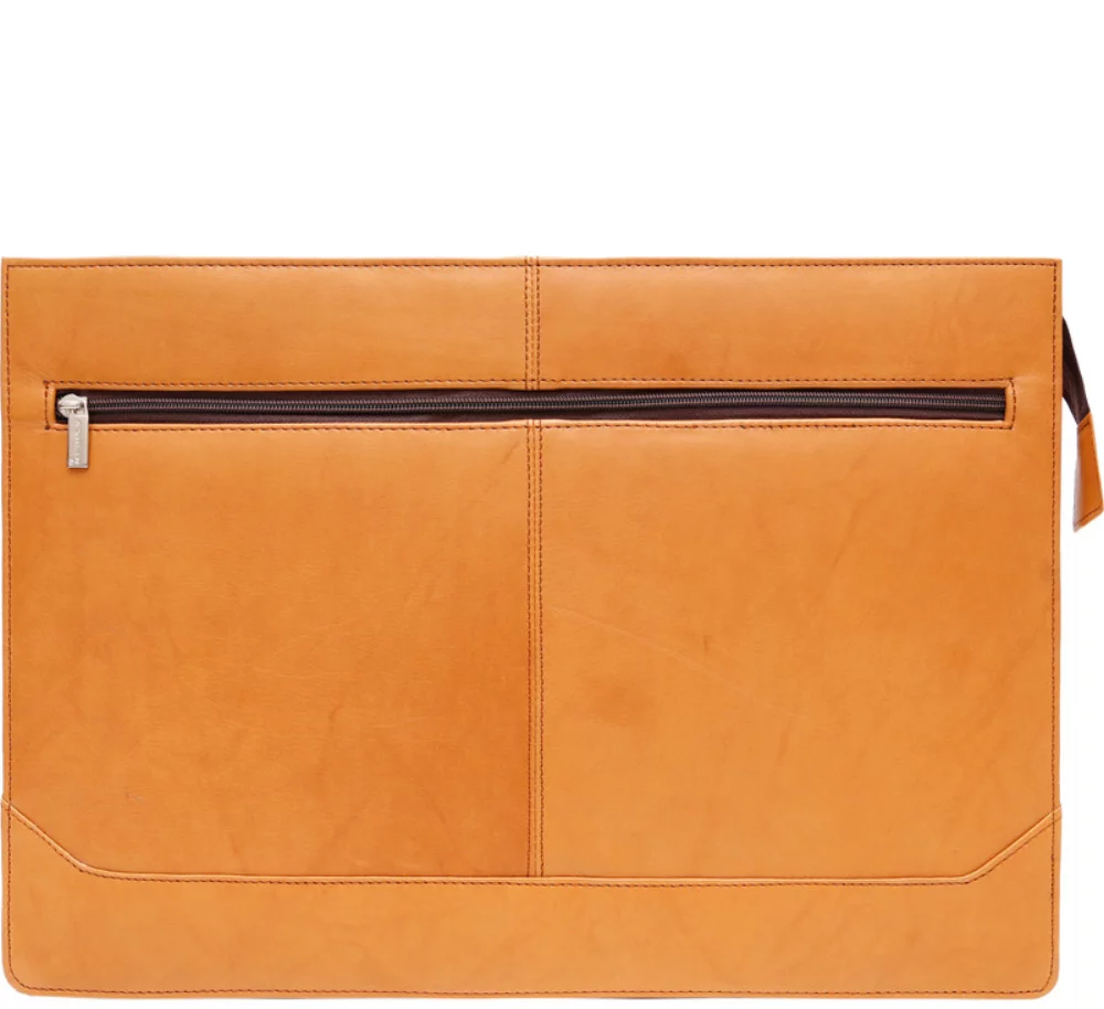 Ashlin® Designer Belfast Top Zipper British Tan UnderFolio™ Pour Ordinateur Portable