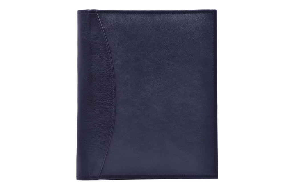 Ashlin® Designer Peterborough Navy Blue Refillable Cover w/Journal, Pocket, & Pen Loop