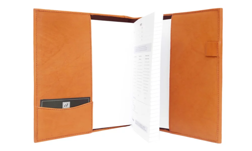 Ashlin® Designer Peterborough British Tan Refillable Cover w/Journal/Pocket/Pen Loop