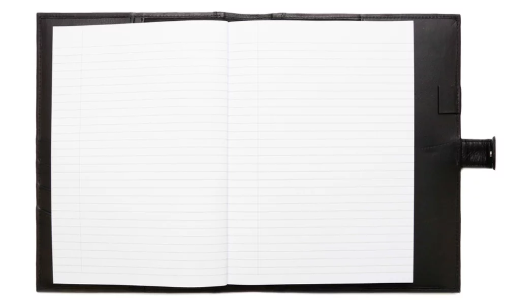 Ashlin® Designer Hough Midnight Black Refillable Journal Cover