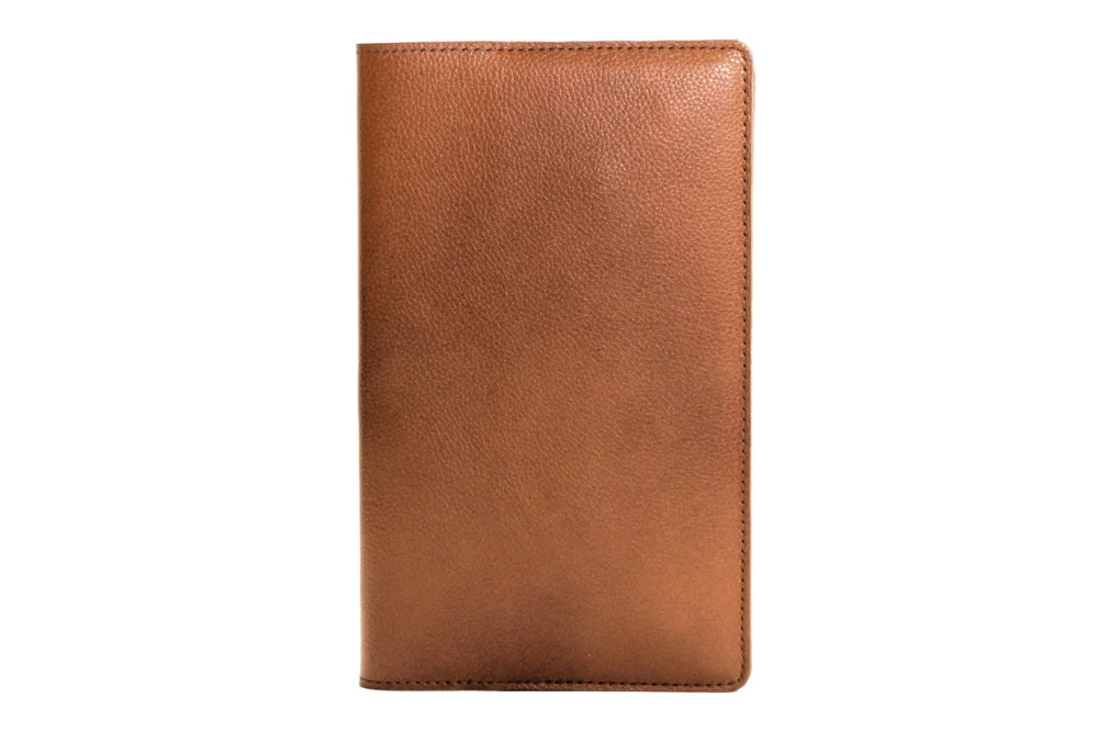 Ashlin® Designer Althea British Tan Large Moleskine® Pebbled Cowhide Leather Notebook Cover