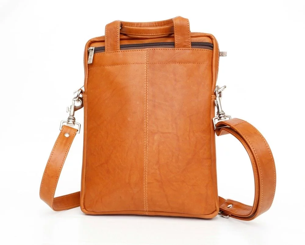 Ashlin® Designer Brindisi British Tan iSmart-III Laptop Case Top Handle Bag