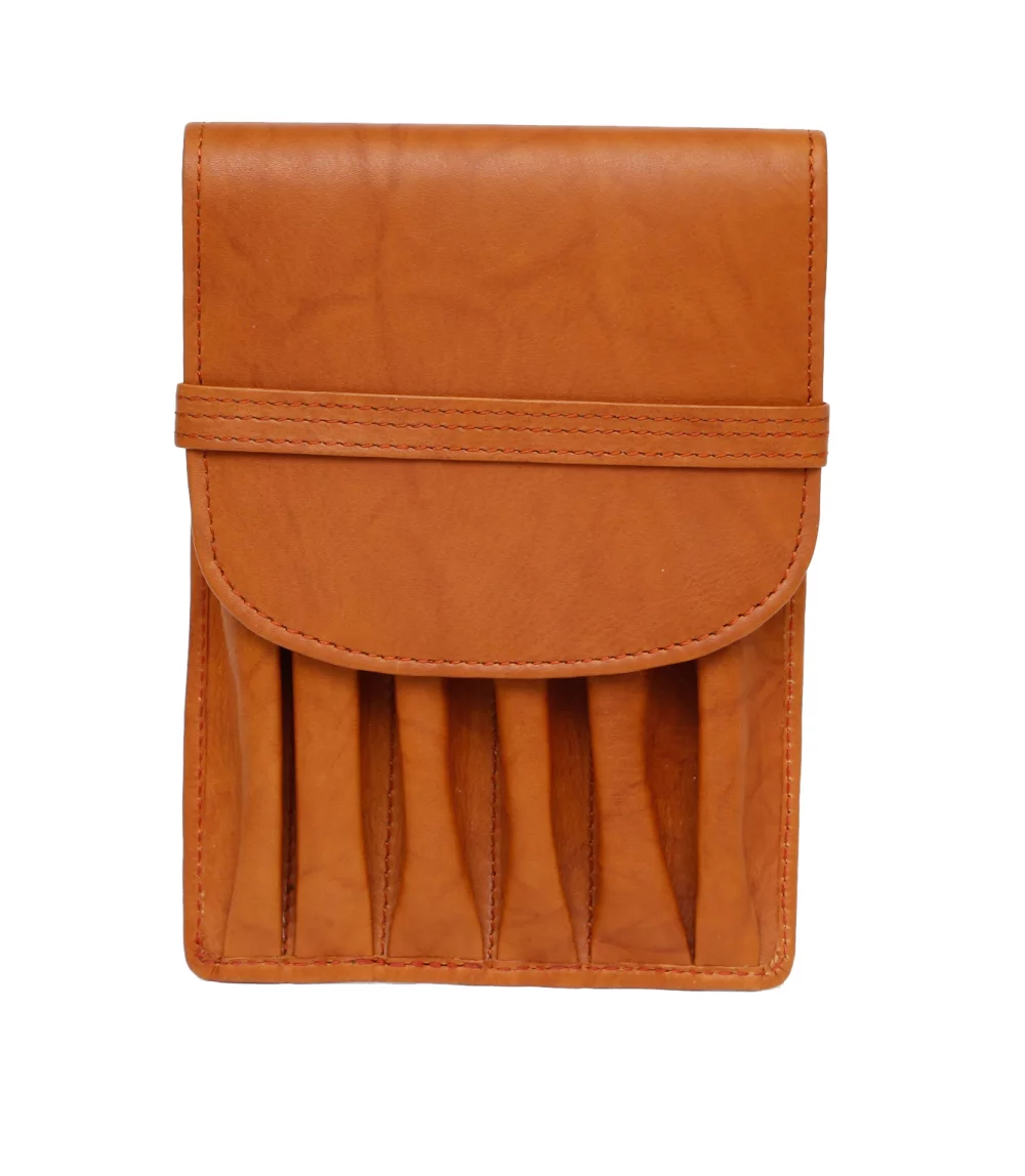 Étui à stylo hexagonal Ashlin® Designer Pavia British Tan