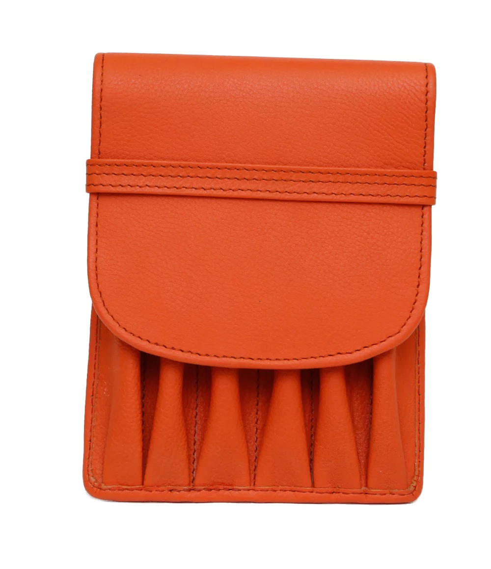 Étui à stylo hexagonal Ashlin® Designer Tangerine Orange Pavia