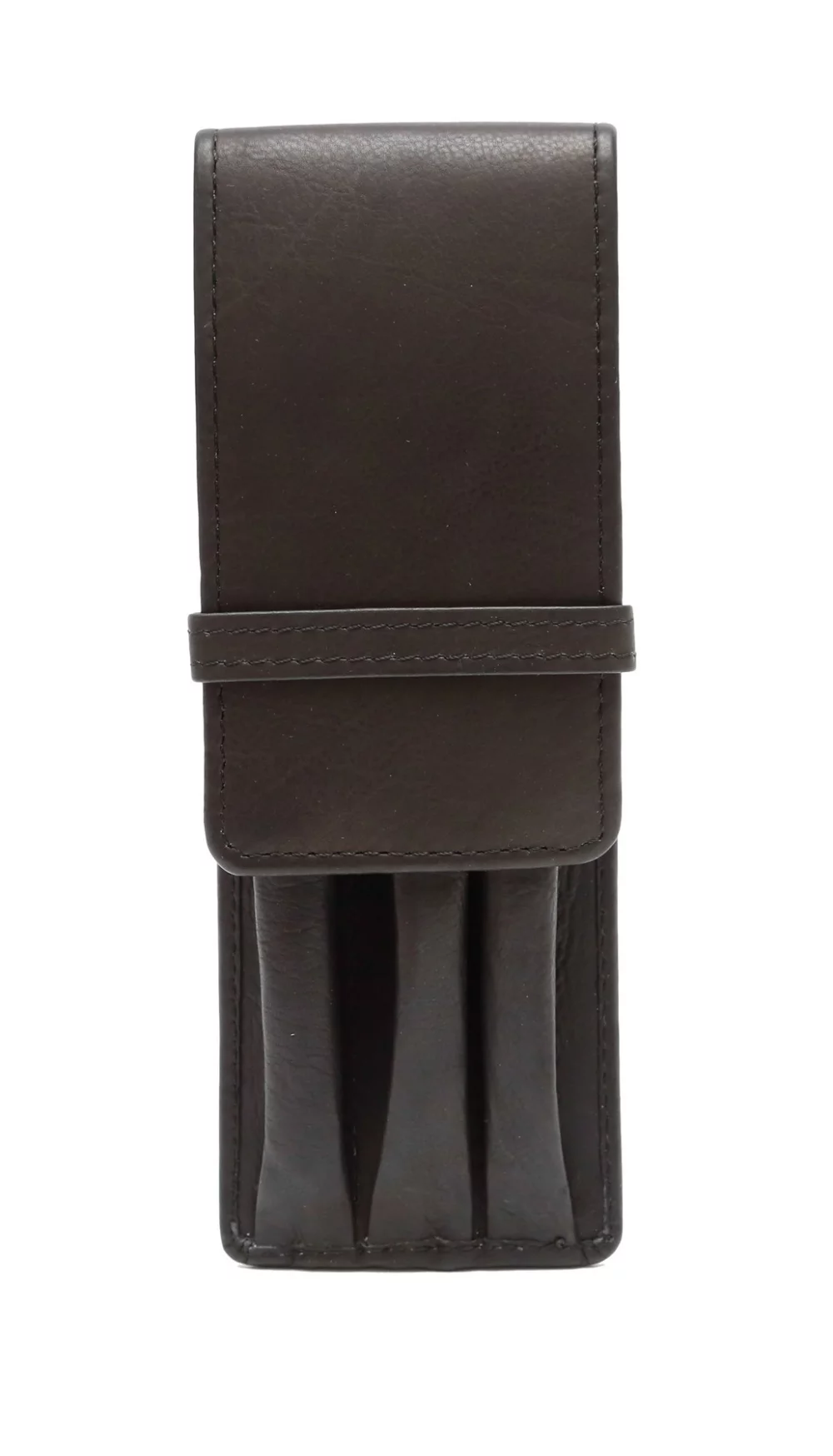 Étui triple stylo Trapani noir minuit de designer Ashlin®