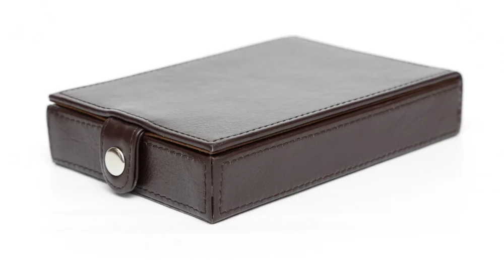 Boîte à quatre stylos Ashlin® Designer Expresso Brown Sanremo
