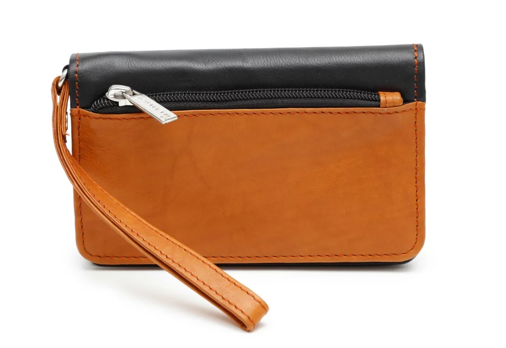 Ashlin® Designer Vita Noir/Beige Porte-téléphone intelligent avec dragonne